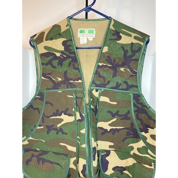 Vintage Game Winner Sportswear Camo Shooting Vest with Game Pouch XL 38-40 - Picture 14 of 16